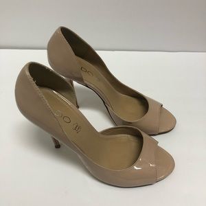 Women’s Aldo Nude Beige Tan Open Toe Heels Size 7
